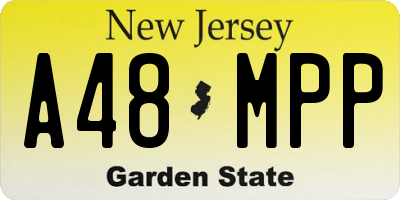 NJ license plate A48MPP