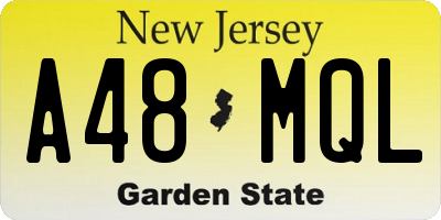 NJ license plate A48MQL
