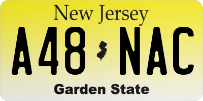 NJ license plate A48NAC