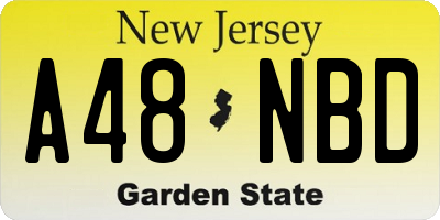 NJ license plate A48NBD