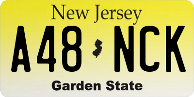 NJ license plate A48NCK