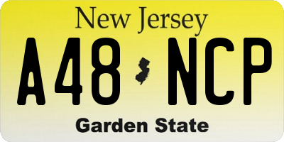 NJ license plate A48NCP