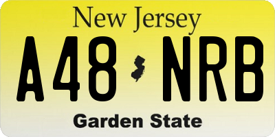 NJ license plate A48NRB