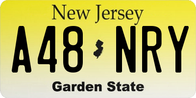 NJ license plate A48NRY