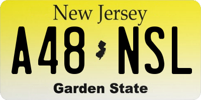 NJ license plate A48NSL