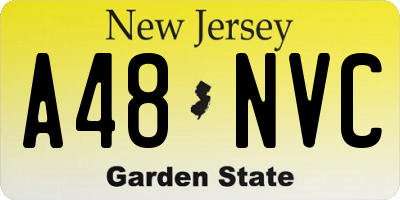 NJ license plate A48NVC