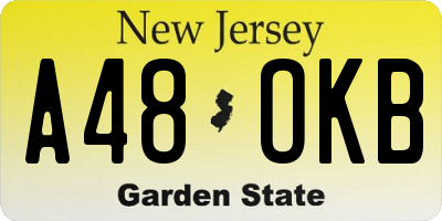 NJ license plate A48OKB
