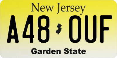NJ license plate A48OUF