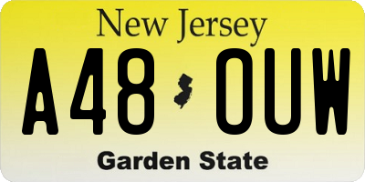 NJ license plate A48OUW