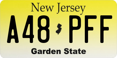 NJ license plate A48PFF