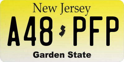 NJ license plate A48PFP