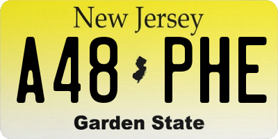 NJ license plate A48PHE
