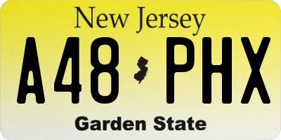 NJ license plate A48PHX