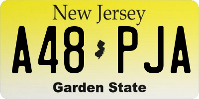 NJ license plate A48PJA