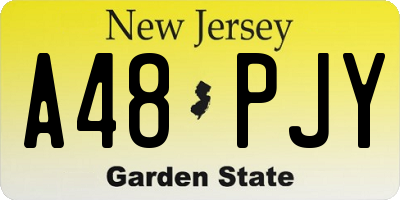 NJ license plate A48PJY