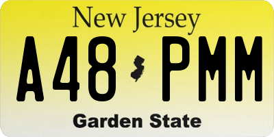 NJ license plate A48PMM