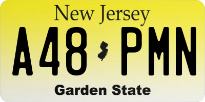 NJ license plate A48PMN