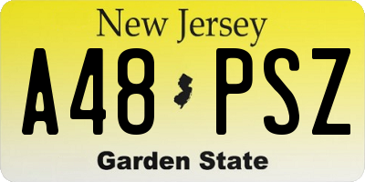 NJ license plate A48PSZ