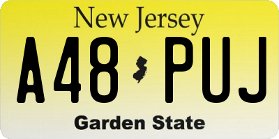 NJ license plate A48PUJ
