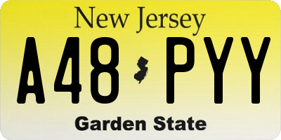 NJ license plate A48PYY