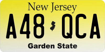 NJ license plate A48QCA