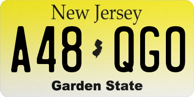 NJ license plate A48QGO