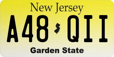 NJ license plate A48QII