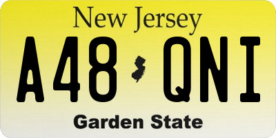 NJ license plate A48QNI
