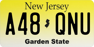 NJ license plate A48QNU