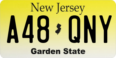 NJ license plate A48QNY