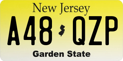NJ license plate A48QZP