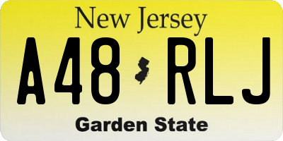 NJ license plate A48RLJ