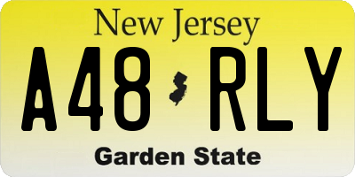 NJ license plate A48RLY