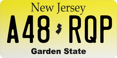 NJ license plate A48RQP