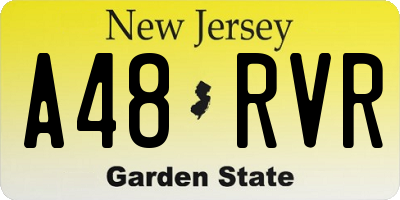NJ license plate A48RVR