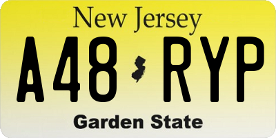 NJ license plate A48RYP