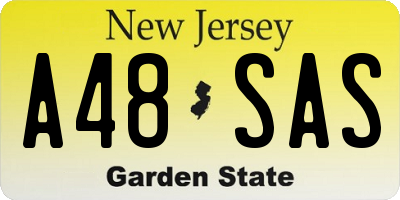 NJ license plate A48SAS