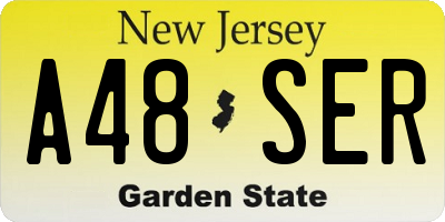 NJ license plate A48SER