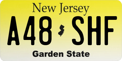 NJ license plate A48SHF