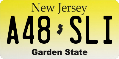 NJ license plate A48SLI