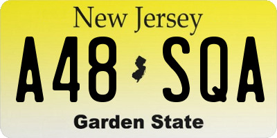 NJ license plate A48SQA