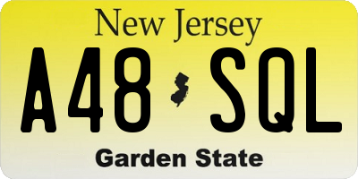 NJ license plate A48SQL