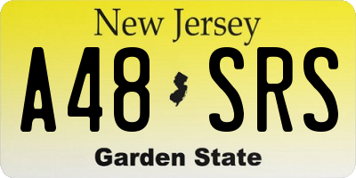 NJ license plate A48SRS