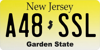 NJ license plate A48SSL