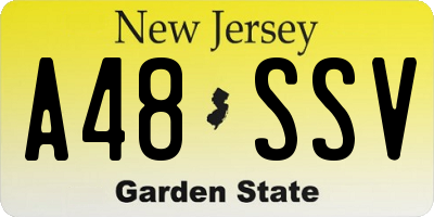 NJ license plate A48SSV
