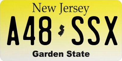 NJ license plate A48SSX
