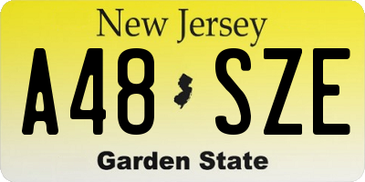NJ license plate A48SZE