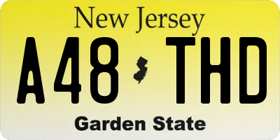 NJ license plate A48THD