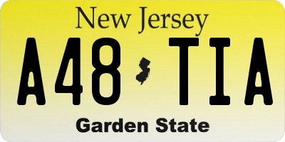 NJ license plate A48TIA