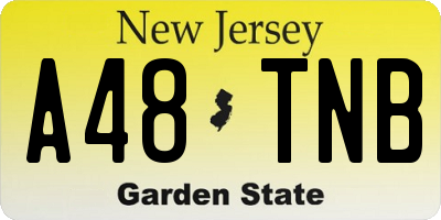 NJ license plate A48TNB